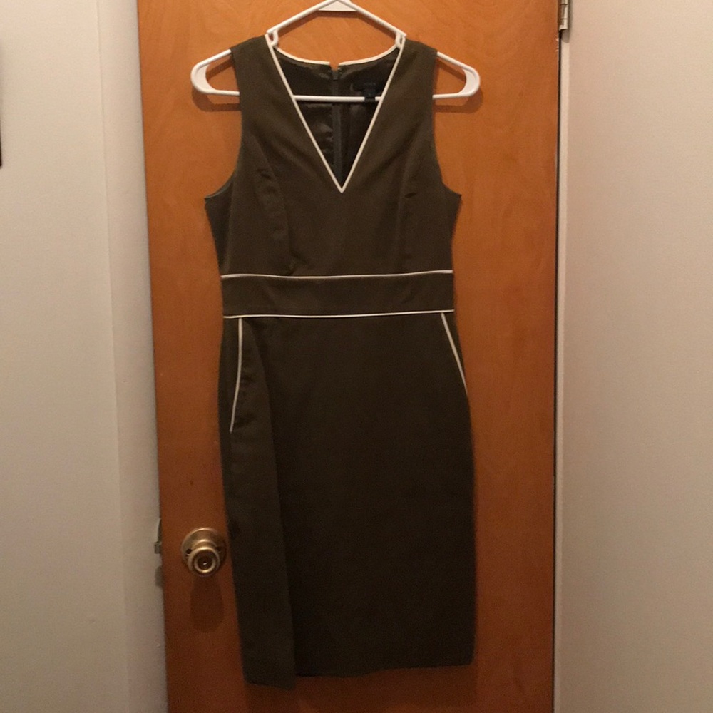Olive green J. Crew dress size 0